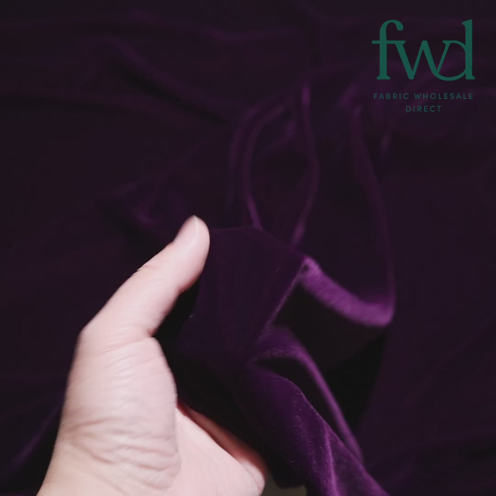 Micro Velvet Plum Fabric Video|SV571518