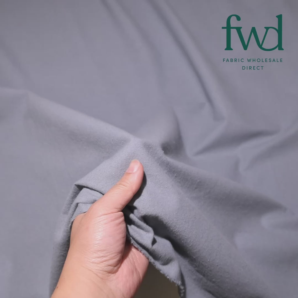 Cotton Flannel (5 Oz) Charcoal Fabric Video|SV573547