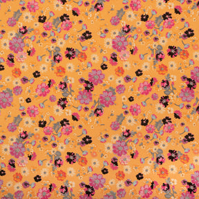 Coreopsis Crepe De Chine Print Fabric SV577815 Apricot 1