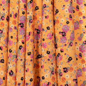 Coreopsis Crepe De Chine Print Fabric SV577815 Apricot 2