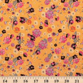 Coreopsis Crepe De Chine Print Fabric SV577815 Apricot 3