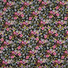 Iris Crepe De Chine Print Fabric SV577822 Black 1