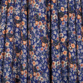 Iris Crepe De Chine Print Fabric SV577824 Royal Blue 2