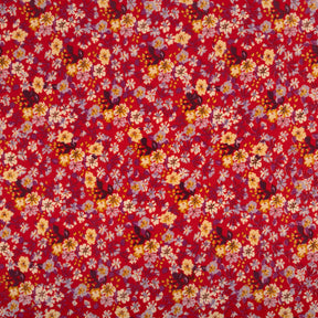 Iris Crepe De Chine Print Fabric SV577825 Red 1