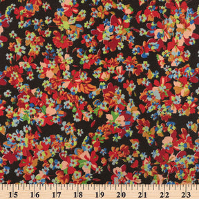 Orchid Crepe De Chine Print Fabric SV577831 Black 3