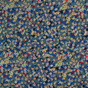 Orchid Crepe De Chine Print Fabric SV577832 Teal 1
