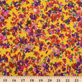 Orchid Crepe De Chine Print Fabric SV577848 Yellow 3