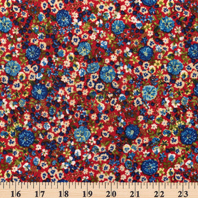 Marigold Crepe De Chine Print Fabric SV577834 Red 3