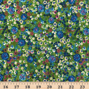 Marigold Crepe De Chine Print Fabric SV577836 Green 3