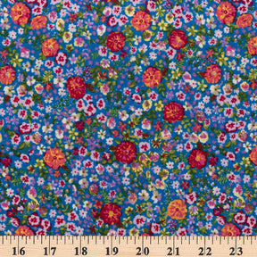Marigold Crepe De Chine Print Fabric SV577837 Blue 3