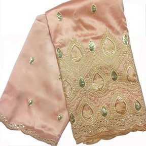Regal African George Taffeta Peach Fabric SV570138 1
