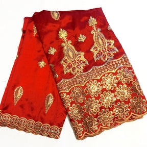 Majestic African George Taffeta Red Fabric SV570126 1