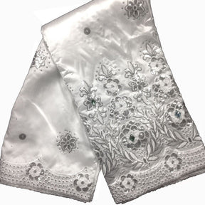Noble African George Taffeta Studded Silver Fabric SV570129 1