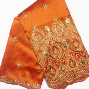 Regal African George Taffeta Orange Fabric SV570137 1