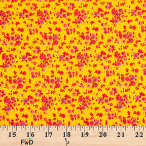 Gaillardia Crepe De Chine Print Fabric SV577784 Yellow 3
