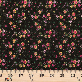 Gaillardia Crepe De Chine Print Fabric SV577785 Black 3