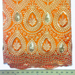 Regal African George Taffeta Orange Fabric SV570137 3
