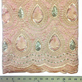 Regal African George Taffeta Peach Fabric SV570138 3