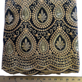 Regal African George Taffeta Black Fabric SV570135 3