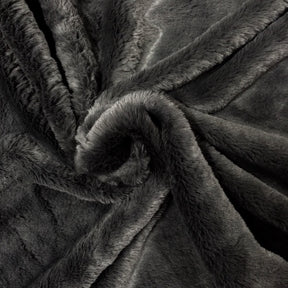 Rabbit Dark Grey Faux Fur Fabric SV573445 2