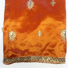Noble African George Taffeta Studded Orange Fabric SV570134 2