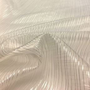 Striped Organza Fabric SV573973 Off White 1