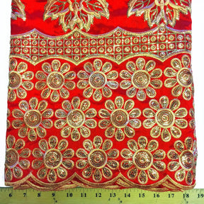 Majestic African George Taffeta Red Fabric SV570126 3
