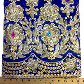 Noble African George Taffeta Studded Royal Blue SV570132 3