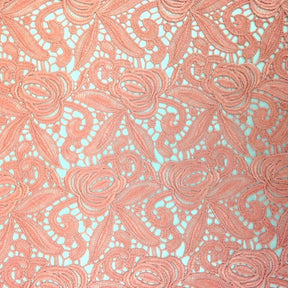 Peach Rose Gupiure French Venice Lace SV571181 1