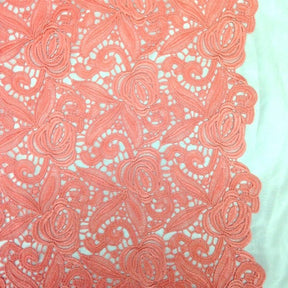 Peach Rose Gupiure French Venice Lace SV571181 3