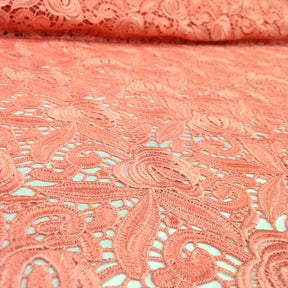 Peach Rose Gupiure French Venice Lace SV571181 4