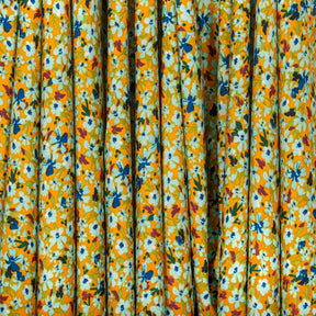 Melastoma Crepe De Chine Print Fabric SV577804 Yellow / Cyan 2