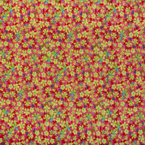 Melastoma Crepe De Chine Print Fabric SV577805 Fuchsia / Lime 1