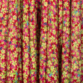 Melastoma Crepe De Chine Print Fabric SV577805 Fuchsia / Lime 2