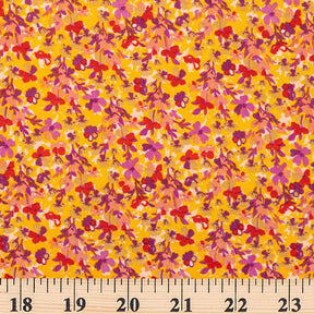 Impatiens Crepe De Chine Print Fabric SV577806 Yellow 3