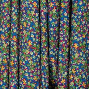 Impatiens Crepe De Chine Print Fabric SV577809 Royal Blue 2