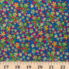 Impatiens Crepe De Chine Print Fabric SV577809 Royal Blue 3