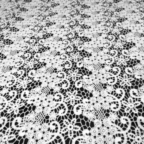 White Berry Guipure French Venice Lace Fabric SV571162 7