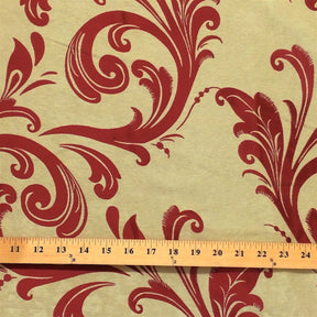 Burgundy Velvet Jacquard Fabric 9015 SV570432 2