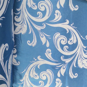 Blue Velvet Jacquard Fabric 9018 SV570428 3