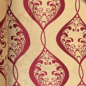 Burgundy Velvet Jacquard Fabric 9075 SV570409 1