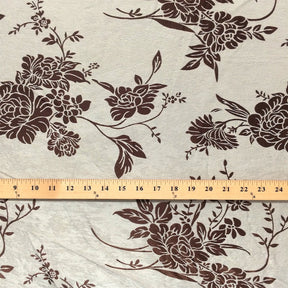 Brown Velvet Jacquard Fabric 9102 SV570434 2