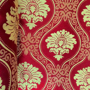 Burgundy Velvet Jacquard Fabric 9145 SV570445 3