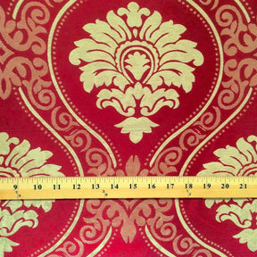 Burgundy Velvet Jacquard Fabric 9145 SV570445 4