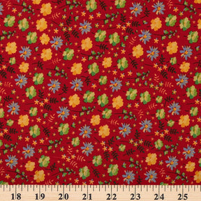 Carnation Crepe De Chine Print Fabric SV577810 Burgundy 3