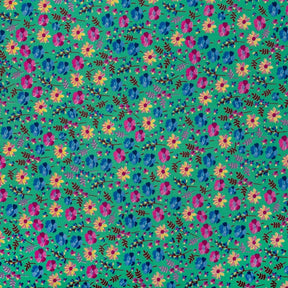Carnation Crepe De Chine Print Fabric SV577813 Turquoise 1