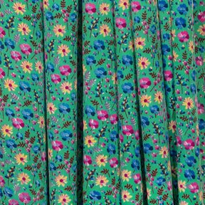 Carnation Crepe De Chine Print Fabric SV577813 Turquoise 2