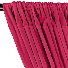 Stretch Velvet Rod Pocket Curtains American Beauty 2
