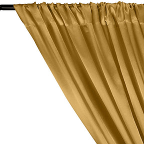Charmeuse Satin Rod Pocket Curtains Antique Gold 2