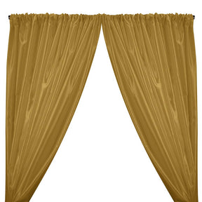 Charmeuse Satin Rod Pocket Curtains Antique Gold 1
